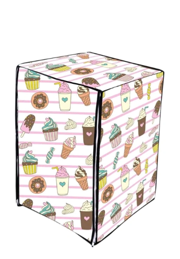 PVC Printed Font loading Machine Covers Dimensions (25"*23.5"*33") and Capacity (320) Liters - 320 Liter, White, PVC, Pack of 1